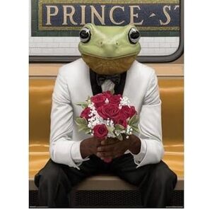 Genuine Fred Puzzle Complete Kiss Me 500 Piece Frog Prince